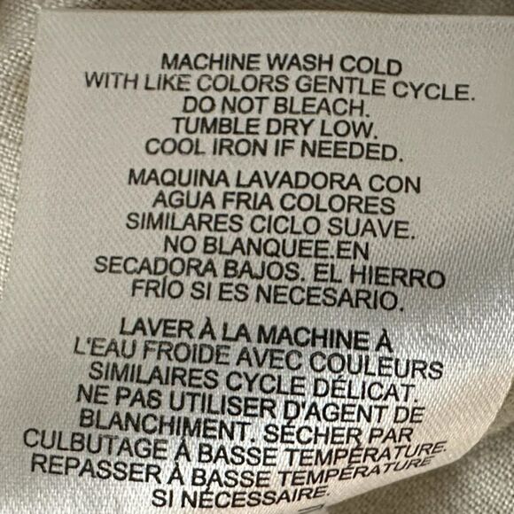 Ellen Tracy ~ 100% Linen Khaki Pull On Pants ~ size S ~ drawstring tie - Picture 6 of 13